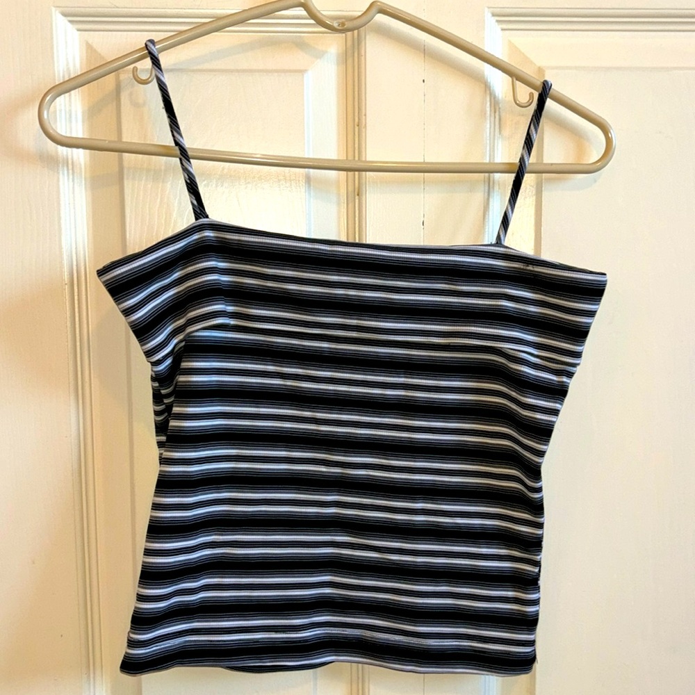 Great condition Joule black white gray strap crop top size M